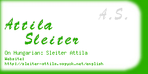 attila sleiter business card